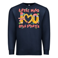 Navy little miss 100 days smarter Premium Sweatshirt - MaliasSmallBusiness