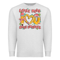 Oatmeal Heather little miss 100 days smarter Premium Sweatshirt - MaliasSmallBusiness