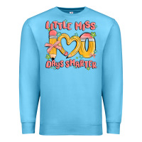 Ocean Blue little miss 100 days smarter Premium Sweatshirt - MaliasSmallBusiness