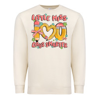 Sandshell little miss 100 days smarter Premium Sweatshirt - MaliasSmallBusiness