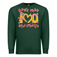 Sports Green little miss 100 days smarter Premium Sweatshirt - MaliasSmallBusiness