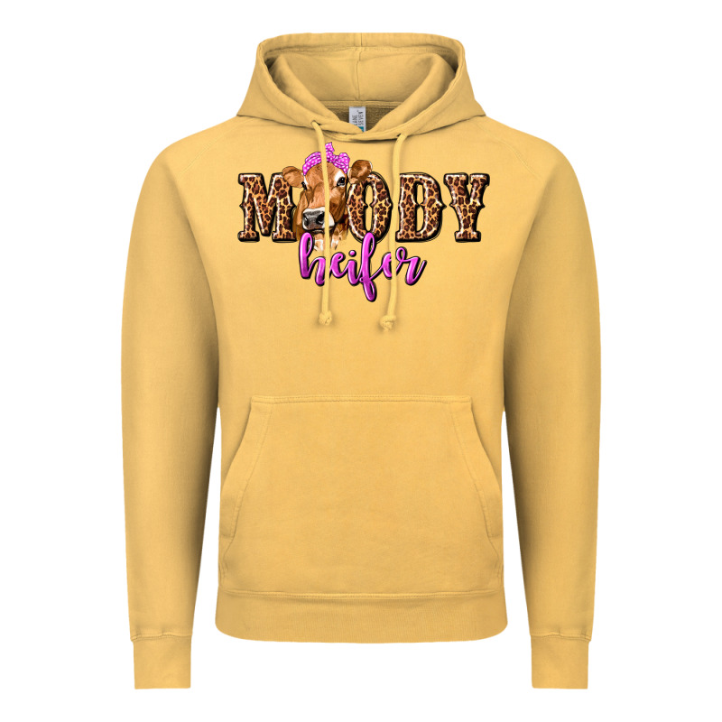 Moody Heifer With Leopard Tbw Vintage Hoodie by texasbilliewilder | Teevron