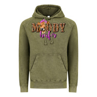 Vintage Olive moody heifer with leopard tbw Vintage Hoodie - texasbilliewilder