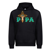 Black Papa Jesus with Cross Urban Hoodie - Bettercallsaul