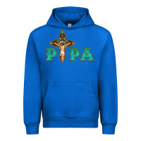 Cobalt Papa Jesus with Cross Urban Hoodie - Bettercallsaul