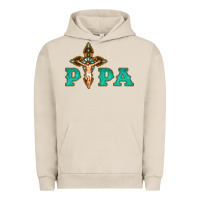 Pigment French Oak Papa Jesus with Cross Urban Hoodie - Bettercallsaul