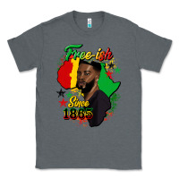Charcoal Heather free ish since 1865 black man Classic Tee - HRA Design Shop