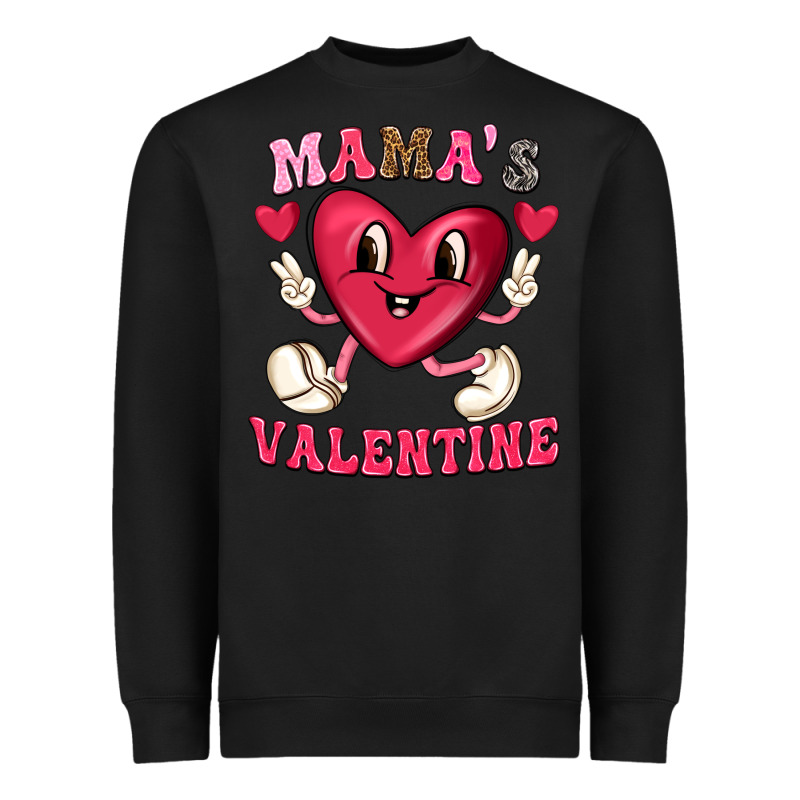 Mamas Valentine With Cute Heart Heavyweight Sweatshirt by texasbilliewilder | Teevron