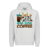 Dove Grey just a girl who loves coffee Premium Hoodie - BundleAndBundleShop