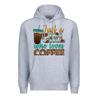 Heather Grey just a girl who loves coffee Premium Hoodie - BundleAndBundleShop
