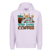Lilac just a girl who loves coffee Premium Hoodie - BundleAndBundleShop