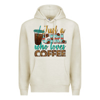 Oatmeal Heather just a girl who loves coffee Premium Hoodie - BundleAndBundleShop