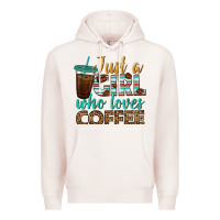 Pale Pink just a girl who loves coffee Premium Hoodie - BundleAndBundleShop
