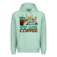 Seafoam just a girl who loves coffee Premium Hoodie - BundleAndBundleShop