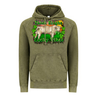 Vintage Olive Thick Thighs Lucky Vibes Charolais Bull Vintage Hoodie - RanaPortraitStore