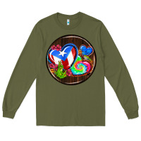 Army Green puerto rico coasters Long Sleeve Tee - AdoDesignShop