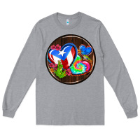 Heather Grey puerto rico coasters Long Sleeve Tee - AdoDesignShop