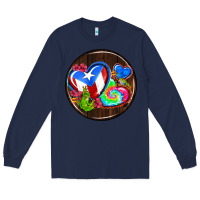 Navy puerto rico coasters Long Sleeve Tee - AdoDesignShop