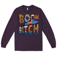 Plum boom bitch get out the way Long Sleeve Tee - HRA Design Shop