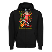 Black love with coffee cup and christmas lights Zipper Hoodie - AdoDesignShop