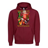 Burgundy love with coffee cup and christmas lights Zipper Hoodie - AdoDesignShop