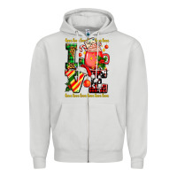Dove Grey love with coffee cup and christmas lights Zipper Hoodie - AdoDesignShop