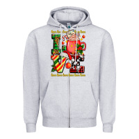 Heather Grey love with coffee cup and christmas lights Zipper Hoodie - AdoDesignShop