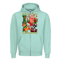 Seafoam love with coffee cup and christmas lights Zipper Hoodie - AdoDesignShop