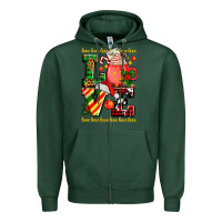 Sports Green love with coffee cup and christmas lights Zipper Hoodie - AdoDesignShop