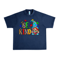 Navy be kind autism gnome Urban Heavy Tee - Zillion Design Studio