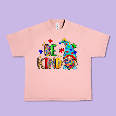 Be Kind Autism Gnome Urban Heavy Tee Designed By Zillion Design Studio