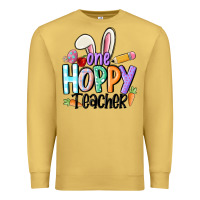 Antique Gold one hoppy teacher Premium Sweatshirt - MaliasSmallBusiness
