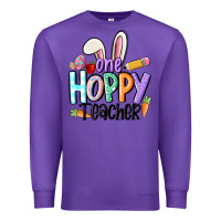 Purple one hoppy teacher Premium Sweatshirt - MaliasSmallBusiness
