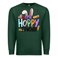 Sports Green one hoppy teacher Premium Sweatshirt - MaliasSmallBusiness