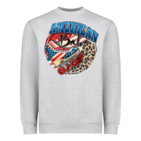 Heather Grey American babe Heavyweight Sweatshirt - Zillion Design Studio