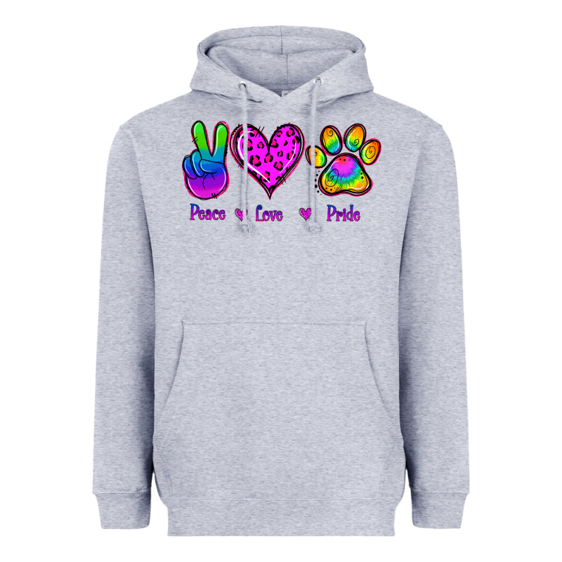 Peace Love Pride Heavyweight Hoodie by Jasminsmagicworld | Teevron