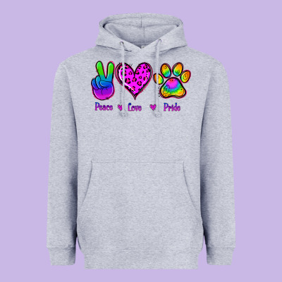 Peace Love Pride Heavyweight Hoodie Designed By Jasminsmagicworld
