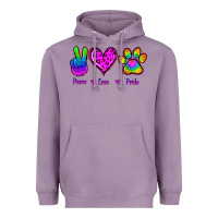 Lavender Peace Love Pride Heavyweight Hoodie - Jasminsmagicworld