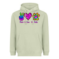 Matcha Peace Love Pride Heavyweight Hoodie - Jasminsmagicworld