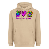 Mushroom Peace Love Pride Heavyweight Hoodie - Jasminsmagicworld