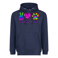 Navy Peace Love Pride Heavyweight Hoodie - Jasminsmagicworld