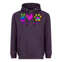 Plum Peace Love Pride Heavyweight Hoodie - Jasminsmagicworld