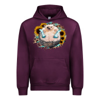 Mauve Wine Hedgehog with Sunflower Urban Hoodie - Bettercallsaul