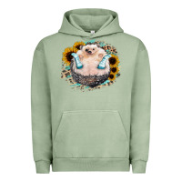 Pigment Oil Green Hedgehog with Sunflower Urban Hoodie - Bettercallsaul