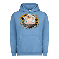 Pigment Pebble Blue Hedgehog with Sunflower Urban Hoodie - Bettercallsaul