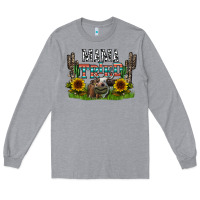 Heather Grey mama tried1 Long Sleeve Tee - CowhideDigitalArt