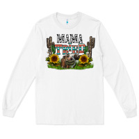 White mama tried1 Long Sleeve Tee - CowhideDigitalArt