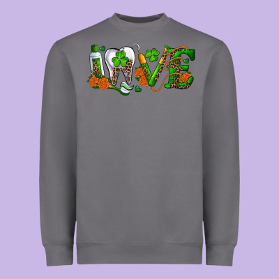 Heavyweight Sweatshirt Dental Love St. Patricks Day