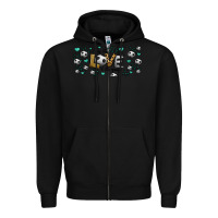 Black for the love of the game soccer Zipper Hoodie - Jasminsmagicworld