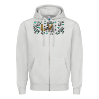 Dove Grey for the love of the game soccer Zipper Hoodie - Jasminsmagicworld